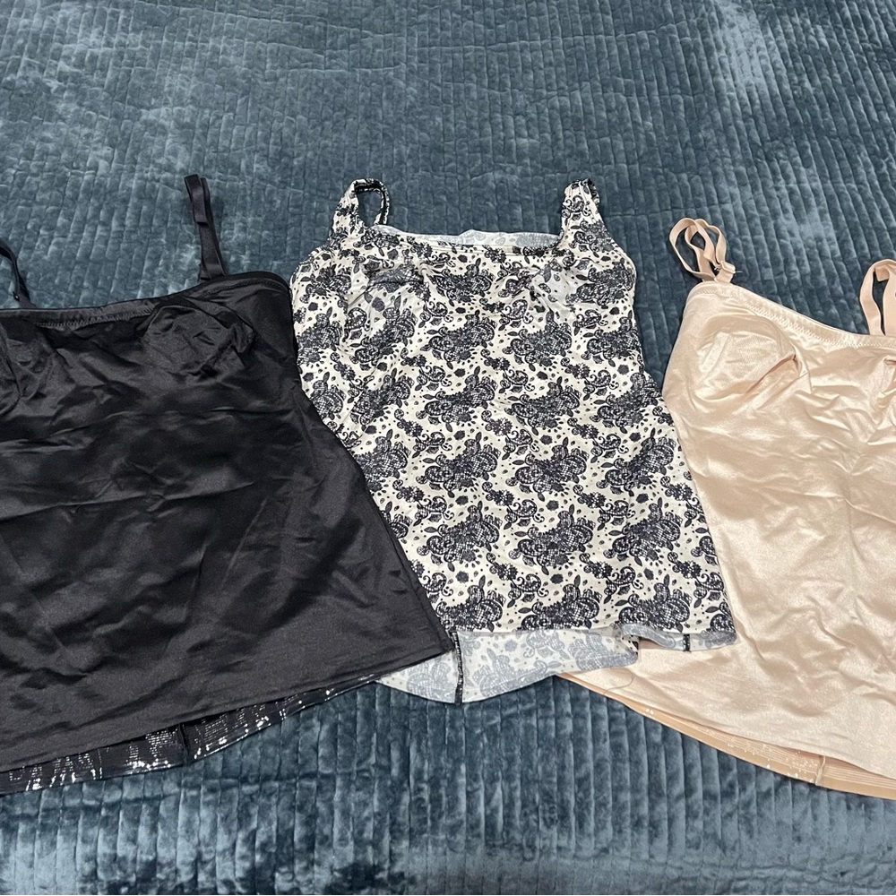 3 Ruby Ribbon Original Full Support Cami’s Size 36. 2 Style 3025 & 1 Style 444.